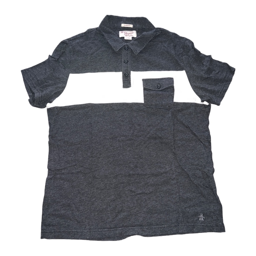Vintage Original Penguin munsingwear Men's Polo Shirt, size L/G, dark grey